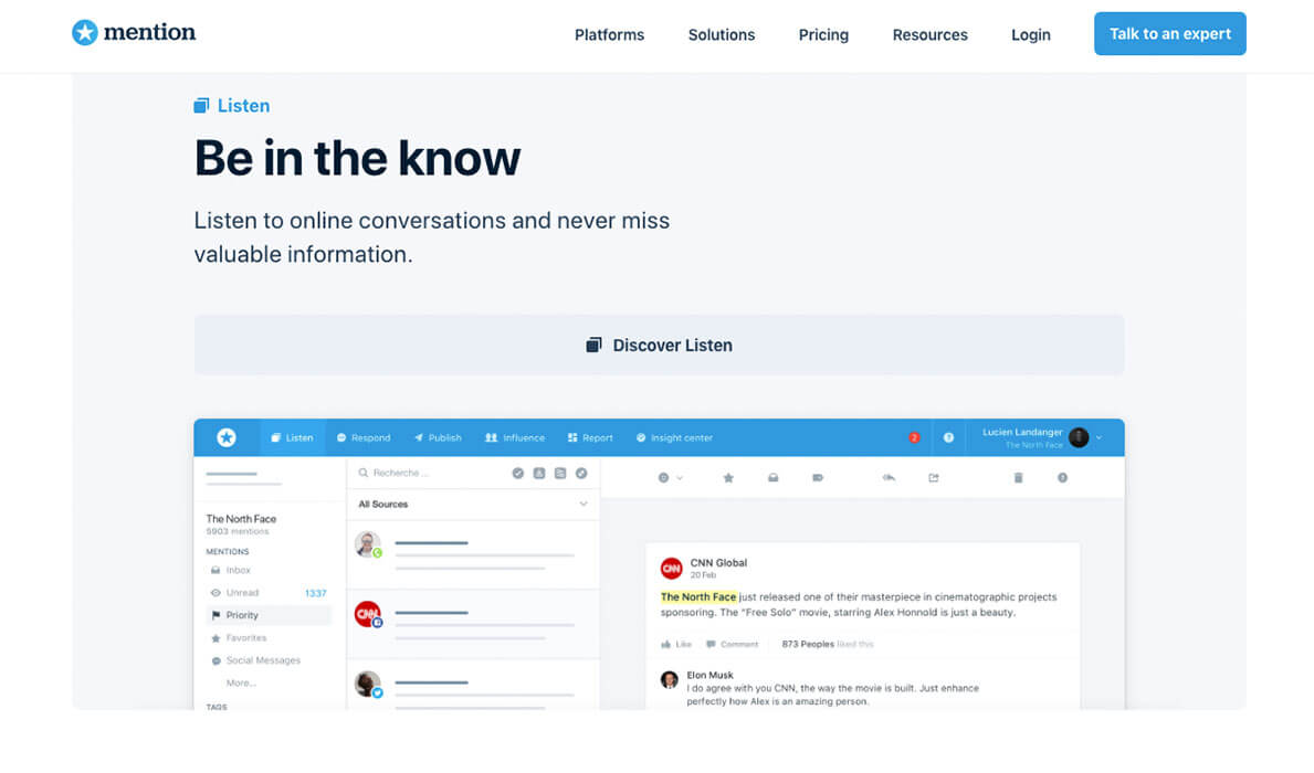 Mention is a useful tool for your B2B social media strategy